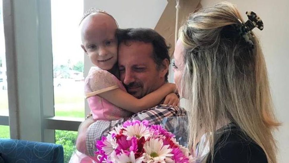 El emocionante festejo de una nena que se curó de cáncer