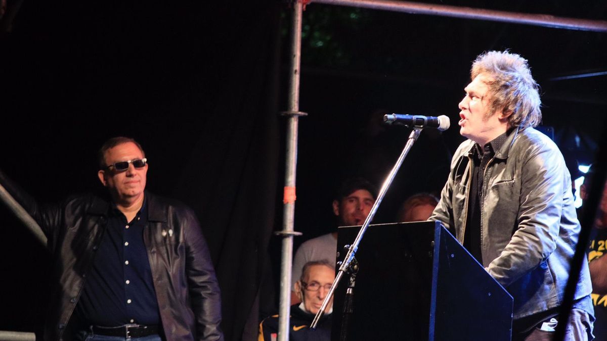 Carlos Maslatón, durante un acto de Javier Milei.