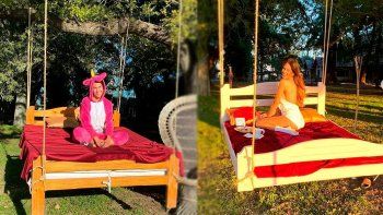 Barby Franco mostró el lujoso campo de Burlando donde está pasando la cuarentena: tiene hasta una cama colgante