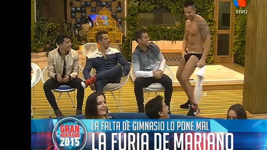 “Gran Hermano 2015”: Luego de su ataque de furia, Mariano hizo un numero de strip