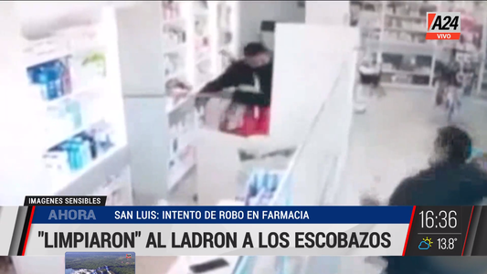 A escobazos: así evitaron el robo en una farmacia de San Luis