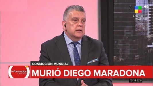 Luis Ventura, emocionado por la muerte de Diego Maradona: Creo que se entregó, el rebelde bajó la guardia