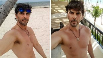 El destape de Juan Darthés en la arena de Punta Cana