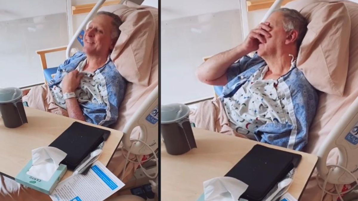 La tierna reacción de un padre con Alzheimer al enterarse que se convertirá en abuelo