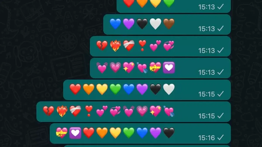 WhatsApp: qué significa el color de cada corazón de los emojis