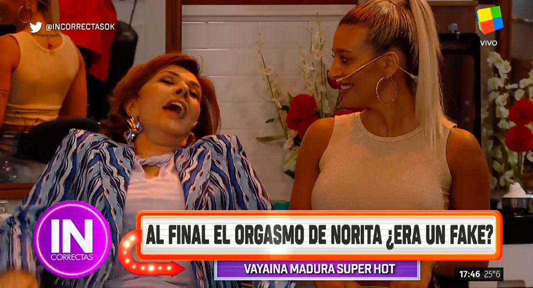 Ovación en Incorrectas por el orgasmo fingido de Nora Cárpena