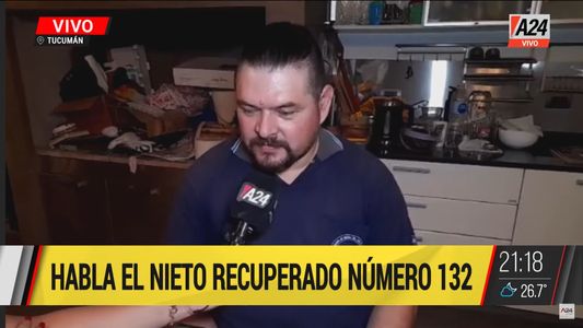 El nieto 132, Juan José Morales, habló con A24: Estoy muy feliz por recuperar mi identidad