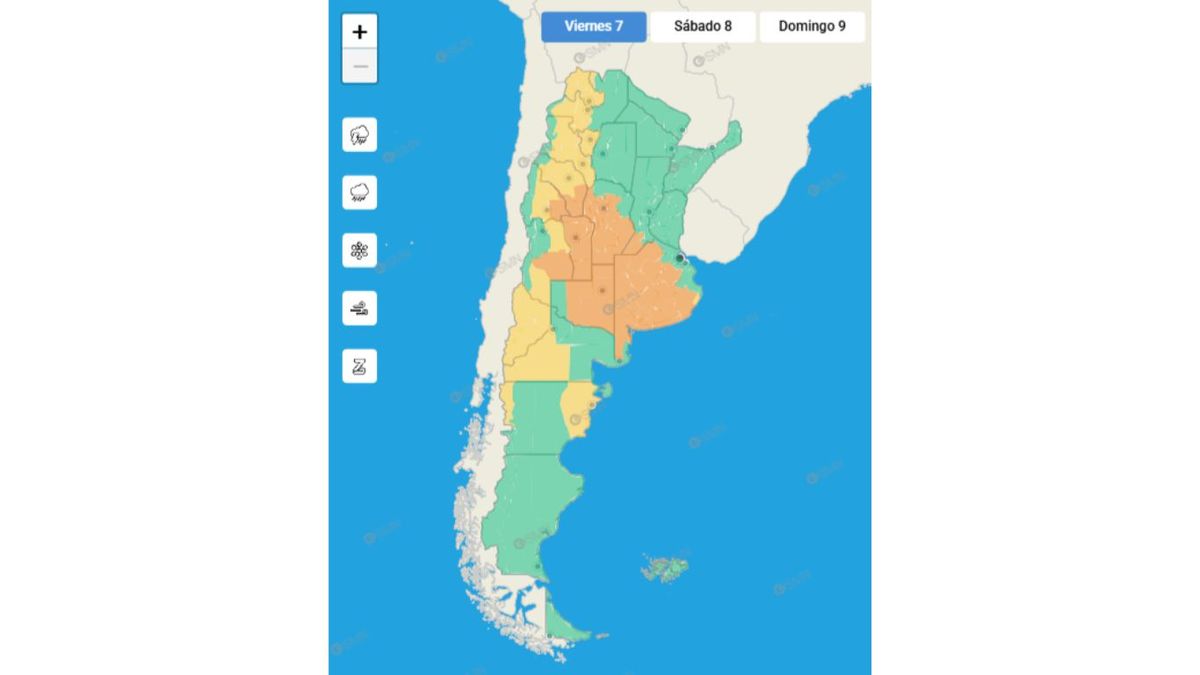 El SMN emiti&oacute; alertas naranjas por tormentas en el centro y norte del pa&iacute;s.