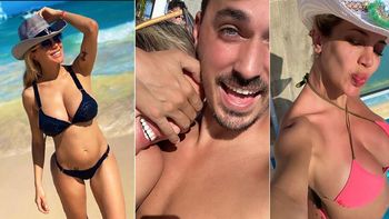 Virginia Gallado lució su panza de embarazada en las playas de Punta Cana