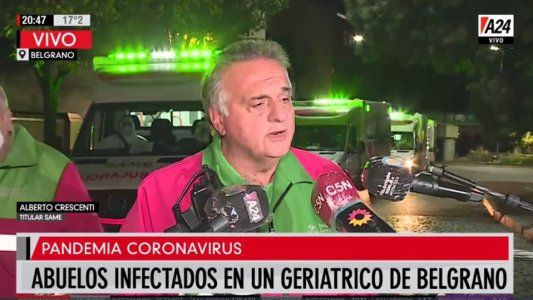 Crescenti sobre el geriátrico con coronavirus: Trasladamos a todos los pacientes y se va a clausurar el establecimiento