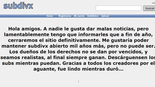 Subdivx cierra: ¿Qué pasó con la página para descargar subtítulos?