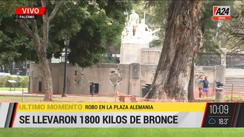Ataque de los roba bronce en monumentos de la Ciudad. (Captura de Tv)