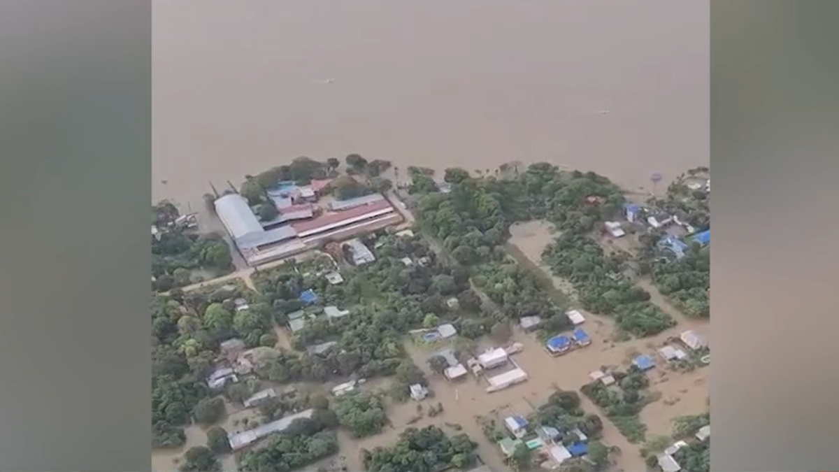 El río Paraná sigue creciendo, hay evacuados y el mal tiempo no para. (Foto: captura)