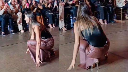 El tremendo video del accidente de Pampita mientras participaba de un evento