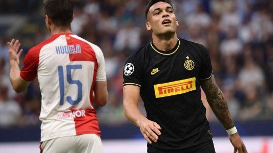 Champions League: con Lautaro Martínez de titular, Inter apenas rescató un empate como local ante Slavia Praga