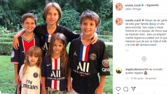 El consuelo de Wanda para Mauro Icardi tras la derrota en la final de la Champions League