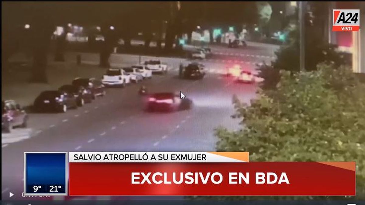 Video: así Eduardo Toto Salvio atropelló a su exmujer. (Captura de Tv)