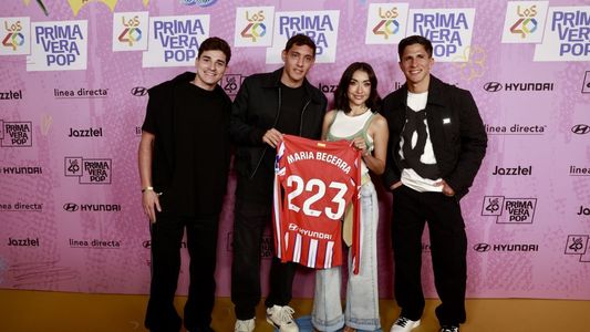 Video viral: María Becerra y un encuentro inesperado con Julián Álvarez, Giuliano Simeone y Nahuel Molina