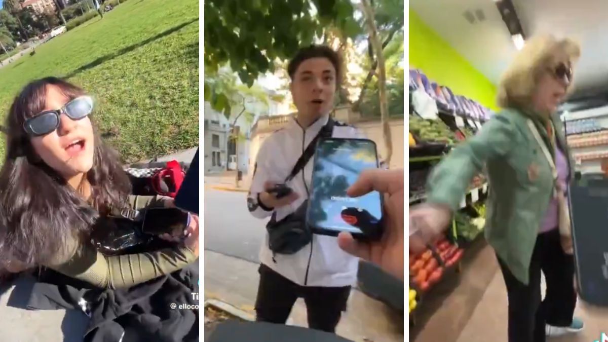 Video viral: simuló robarle plata a la gente con su celular y las reacciones fueron impactantes. (Fotos: Captura de pantalla)