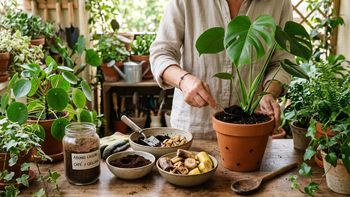 Café usado y cáscara de banana: el abono casero que se volvió tendencia para cuidar plantas