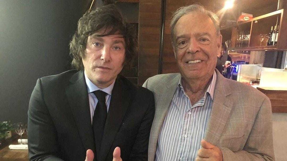 Javier Milei junto a Roque Fernández