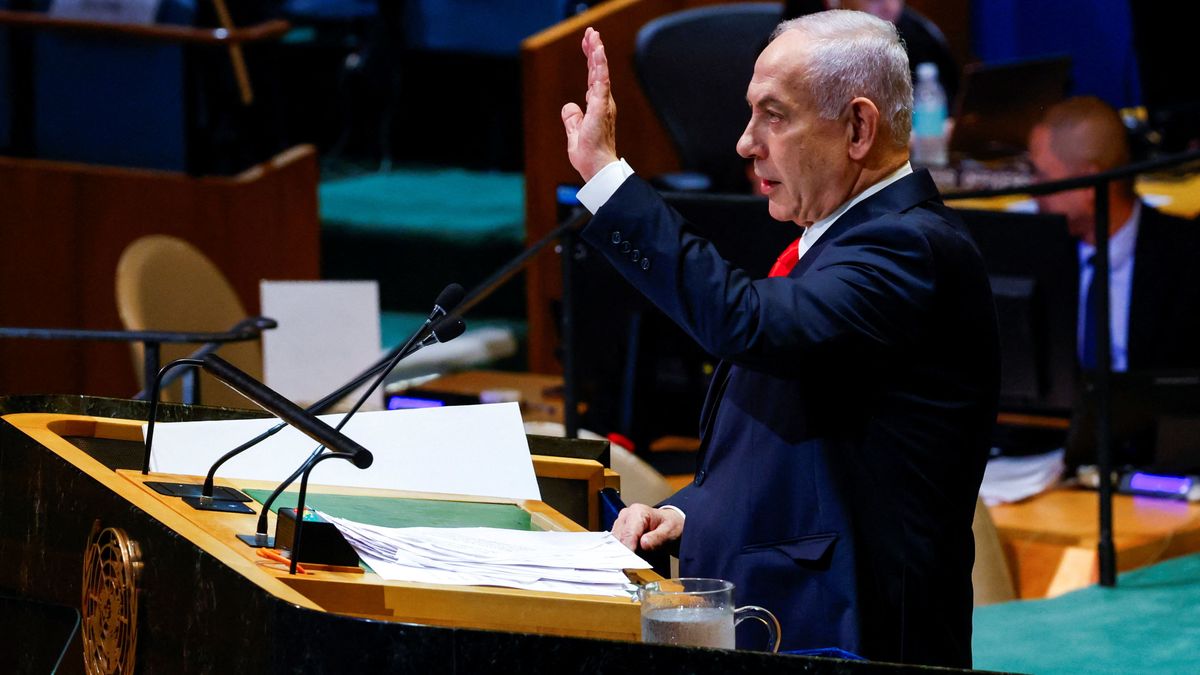 Netanyahu, en solitario en la ONU. Repitió que jamás permitirá un estado palestino. (Foto: Reuters)