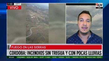 Sin lluvias, el fuego sigue sin control en las sierras de Córdoba