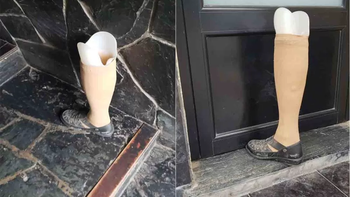 Misterio por la aparición de una pierna ortopédica: fue abandonada y nadie reclama su propiedad