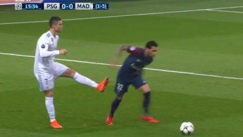 PSG-Real Madrid: la patada sin pelota de Cristiano Ronaldo a Dani Alves y lo mejor del partido de Champions League
