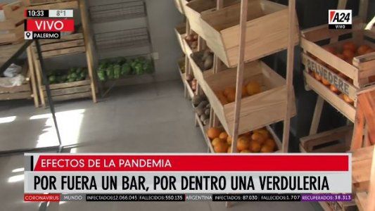 Pandemia económica: un bar en Palermo se reinventó en una verdulería