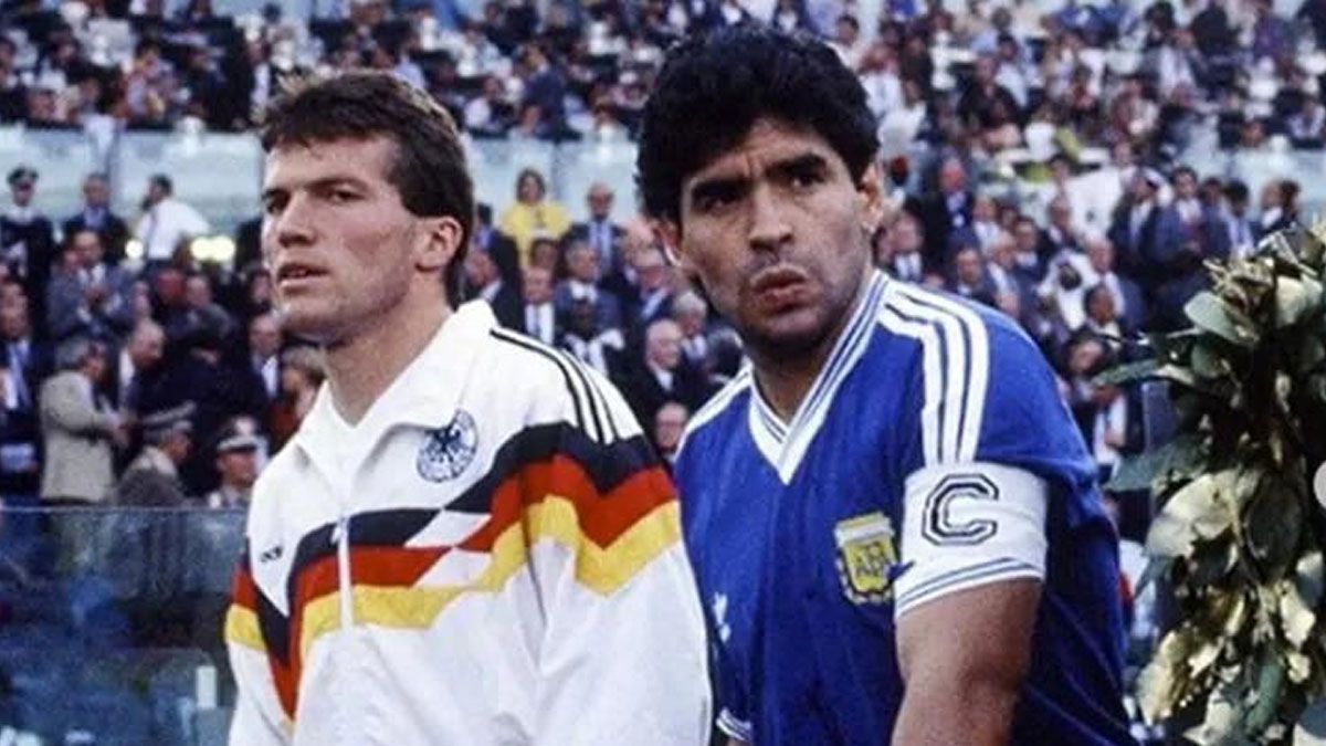 Matthäus y Maradona. 