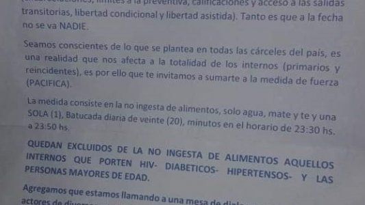 Como De Vido, los presos de Devoto también hacen huelga de hambre en reclamo de excarcelaciones para descomprimir el penal