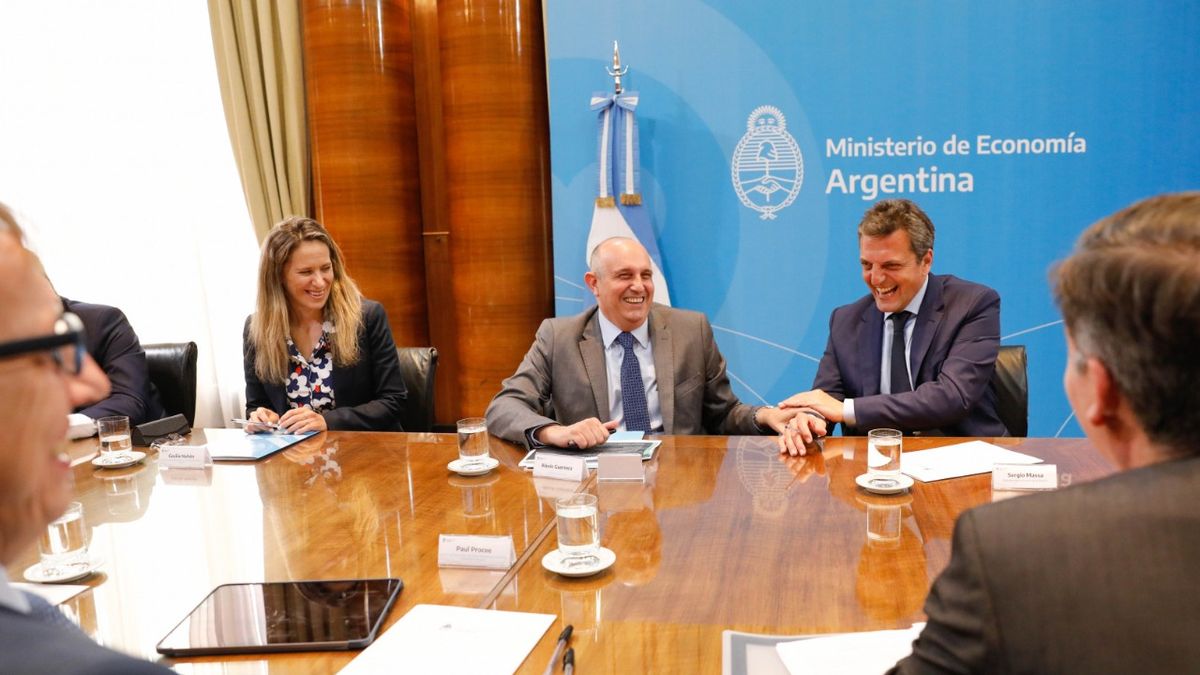 Ministro de Economía Sergio Massa con Alexis Guerrera