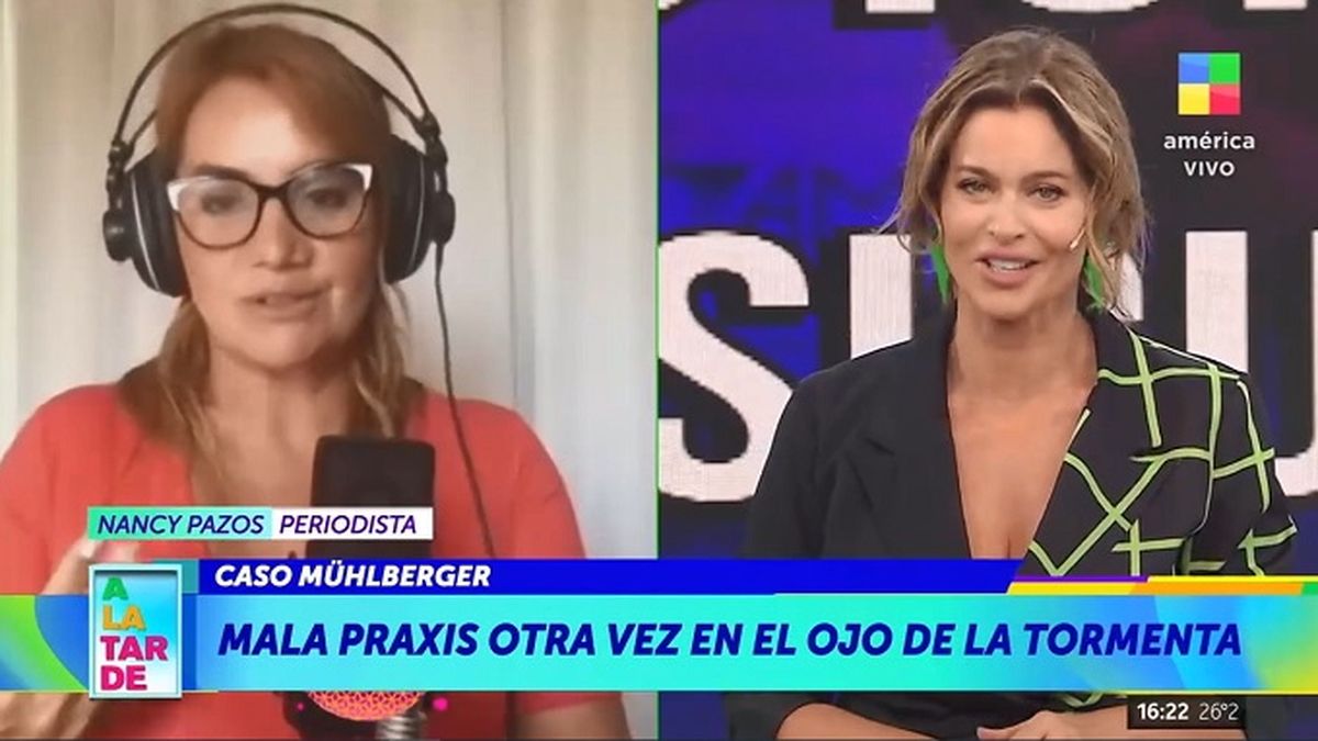 Nancy Pazos en di&aacute;logo con el programa A la tarde, en la pantalla de Am&eacute;rica TV.