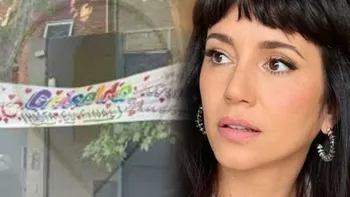 La reacción de Griselda Siciliani al pasacalles que le colocó Luciano Castro frente a su casa