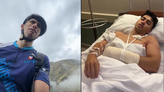 Un influencer perdió dos dedos tras caer de un acantilado: quién es Gero Arias