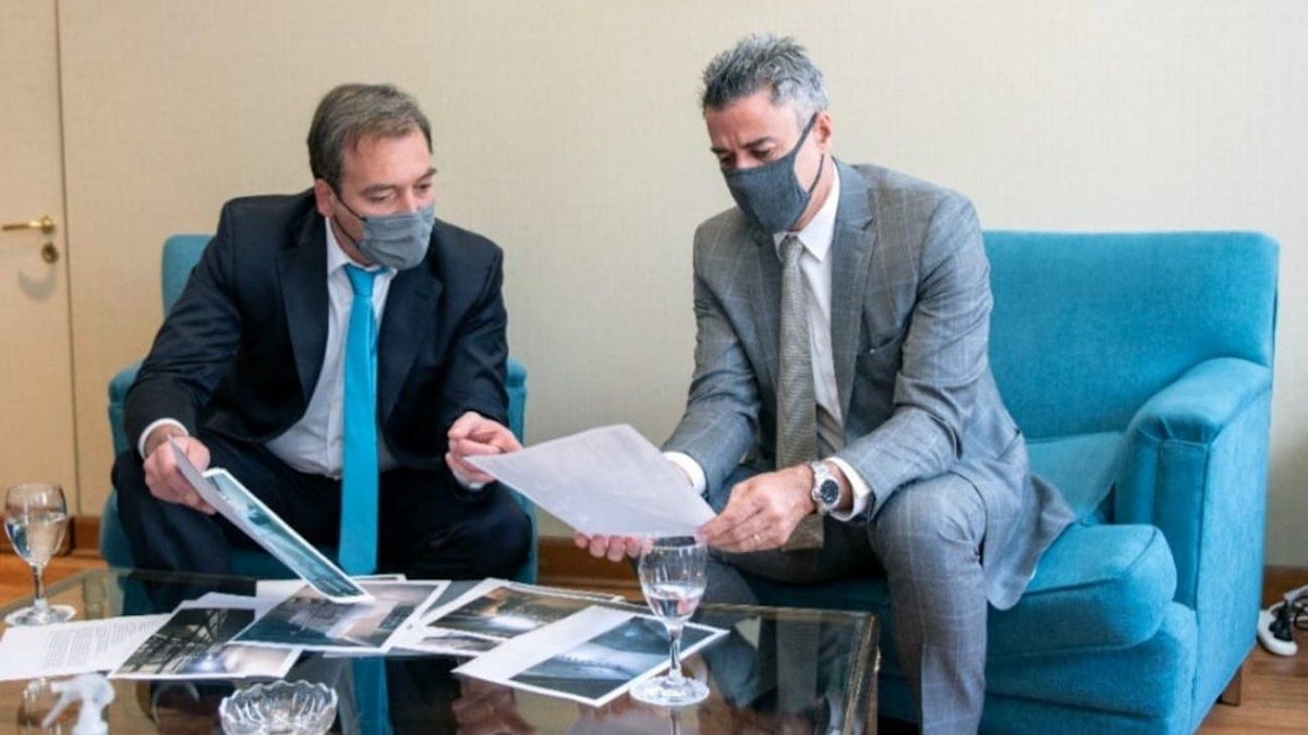 Soria y Rafecas, el viernes, en el Ministerio de Justicia (Foto: Twitter oficial de Mart&iacute;n Soria).