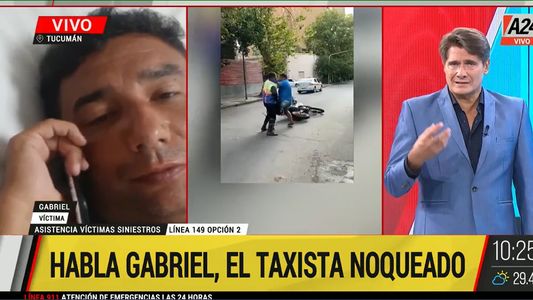 Habló el taxista noqueado por un agente de tránsito en Tucumán: Nunca le pegué ni lo tiré de la moto
