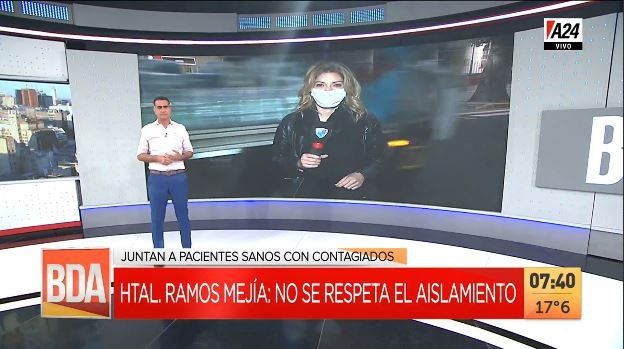 Denuncian que en el Hospital Ramos Mejía no se cumple el aislamiento de pacientes sanos y contagiados
