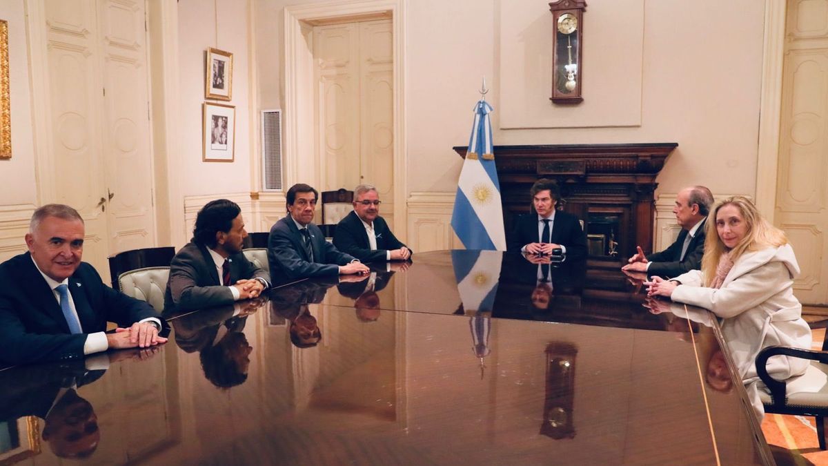 Javier Milei se reunió con gobernadores antes de viajar a Europa. (Foto: Presidencia)