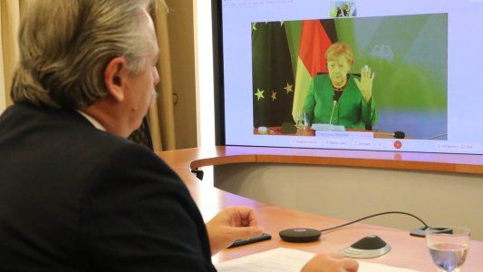 Alberto Fernández se llevó una promesa de Merkel por la deuda con el FMI y se entusiasma con un próximo anuncio