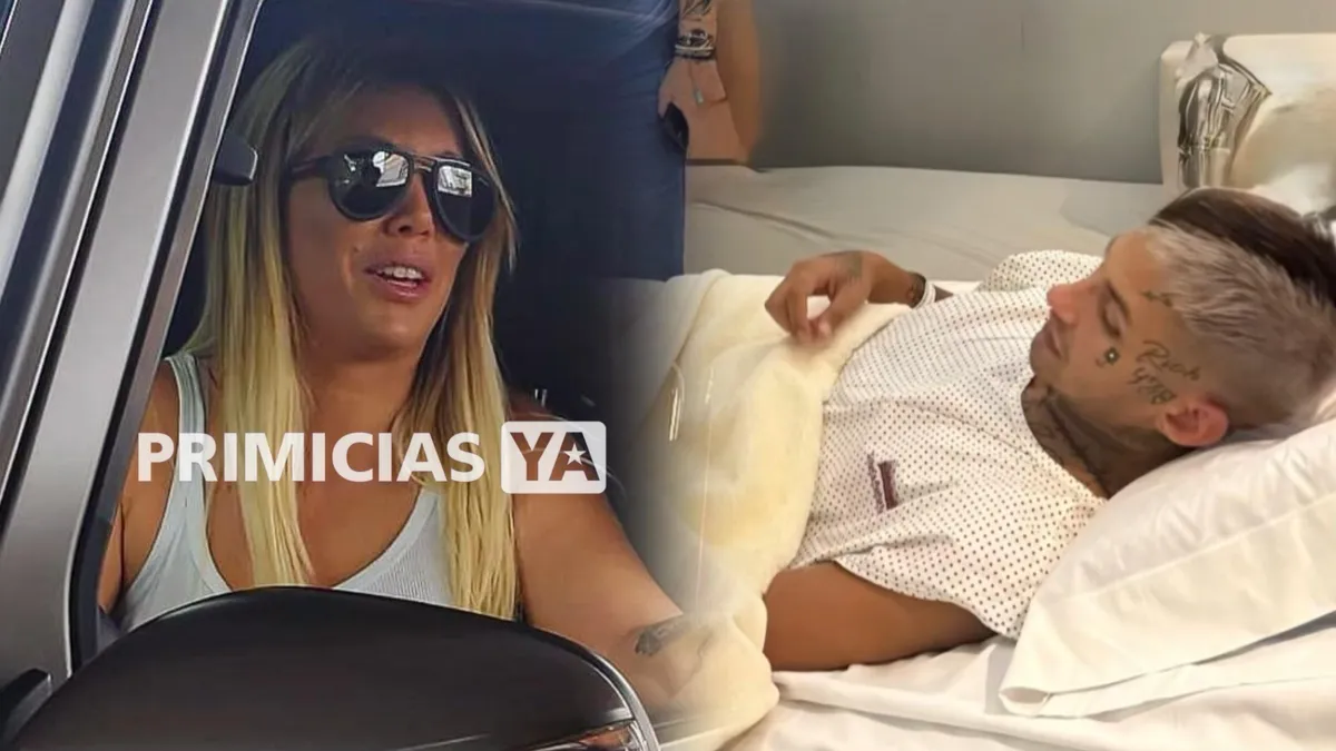 El video de Wanda Nara en la clínica acompañando a L-Gante en su cirugía: los detalles