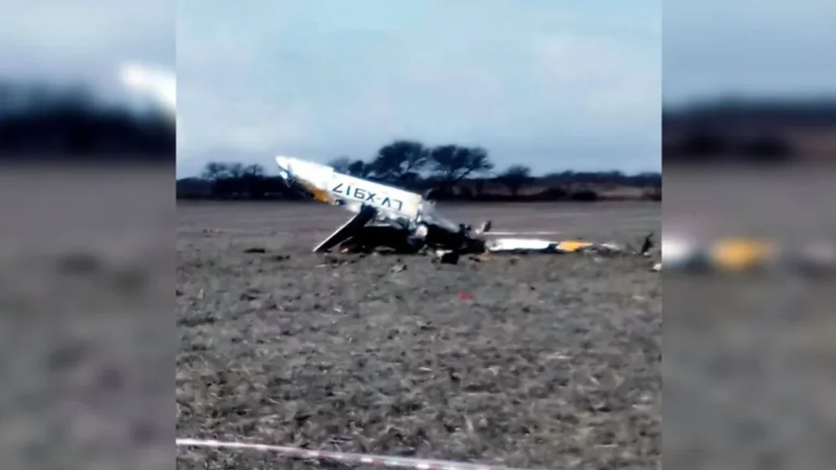 Tragedia en San Luis: una avioneta cayó sobre un campo y murió el piloto.