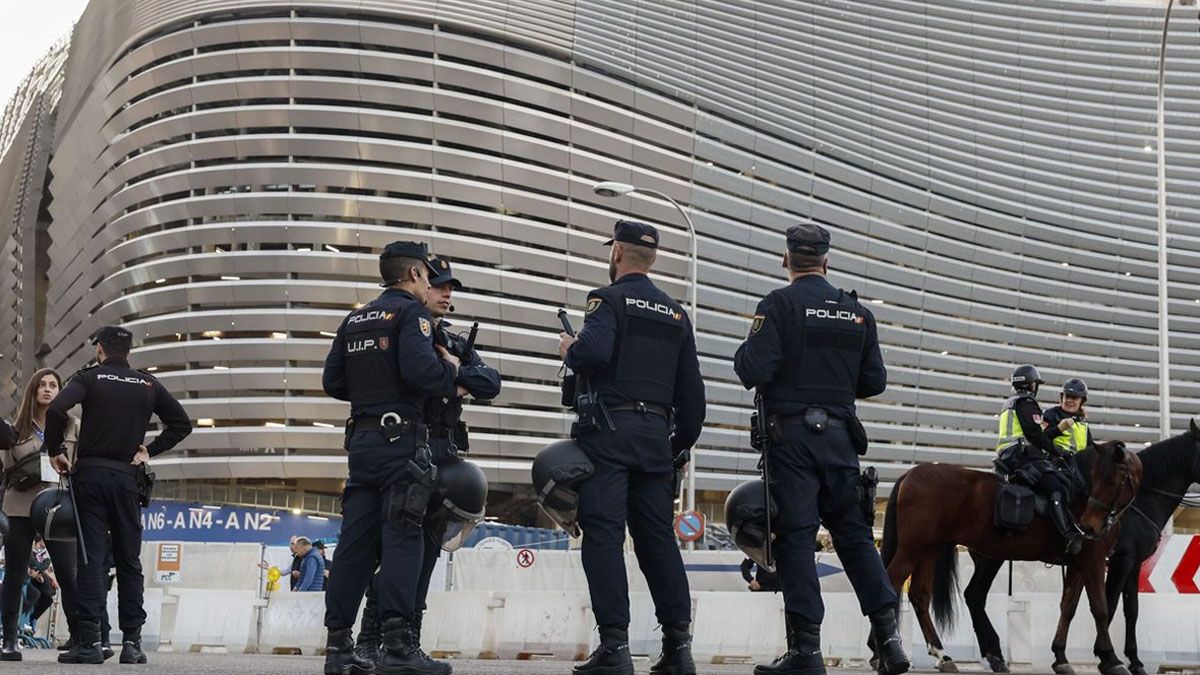 El Bernabéu, en Madrid, con un operativo especial de seguridad ante la amenaza de ISIS (Foto: gentileza Marca).