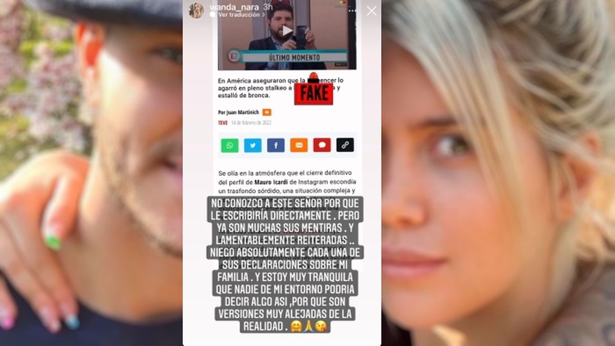 Wanda Nara sali&oacute; al cruce de las versiones que aseguran que ella oblig&oacute; a Mauro Icardi a cerrar sus redes porque segu&iacute;a mirando la cuenta de la China Su&aacute;rez.&nbsp;