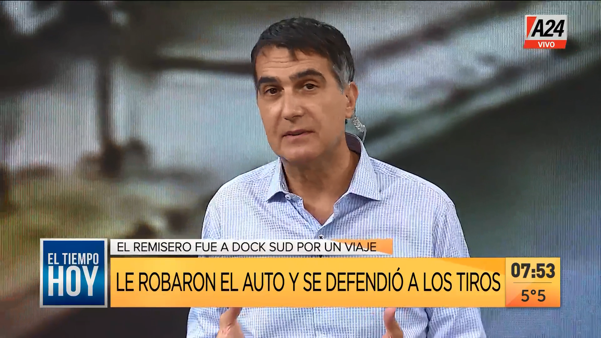 Dock Sud: gendarme se defendió a los tiros de un robo. (Captura de Tv)