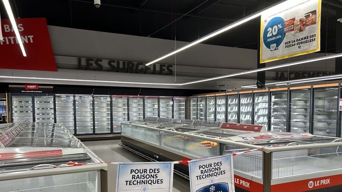 LA cadena de frío en supermercados de Francia