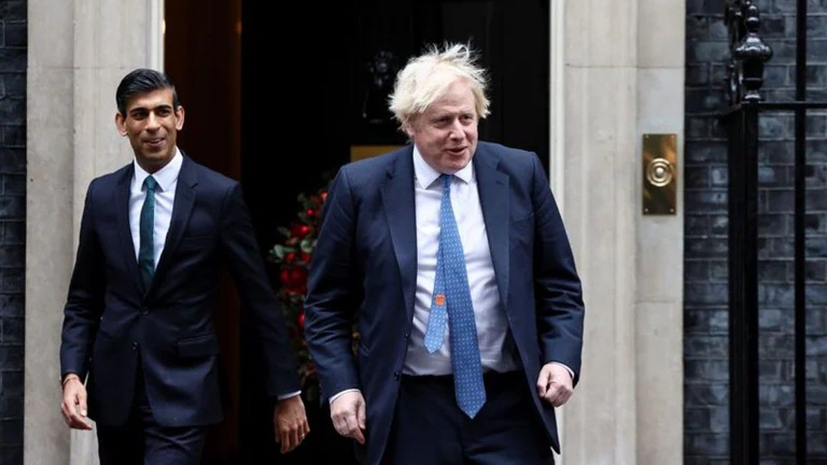 Boris Johnson y el ministro de Finanzas