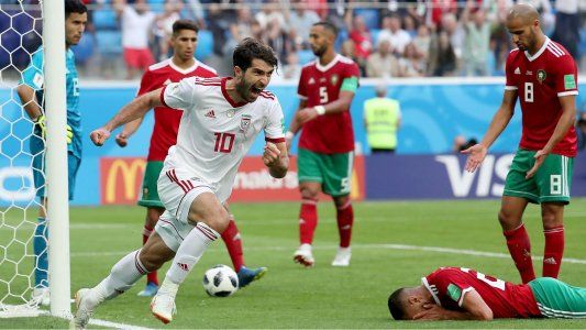 Irán le ganó 1-0 a Marruecos en la última jugada