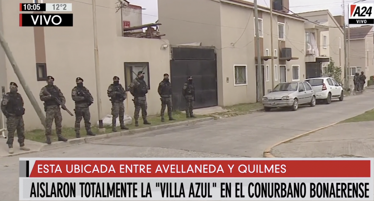 La Villa Azul de Quilmes totalmente aislada por 53 contagios de COVID-19